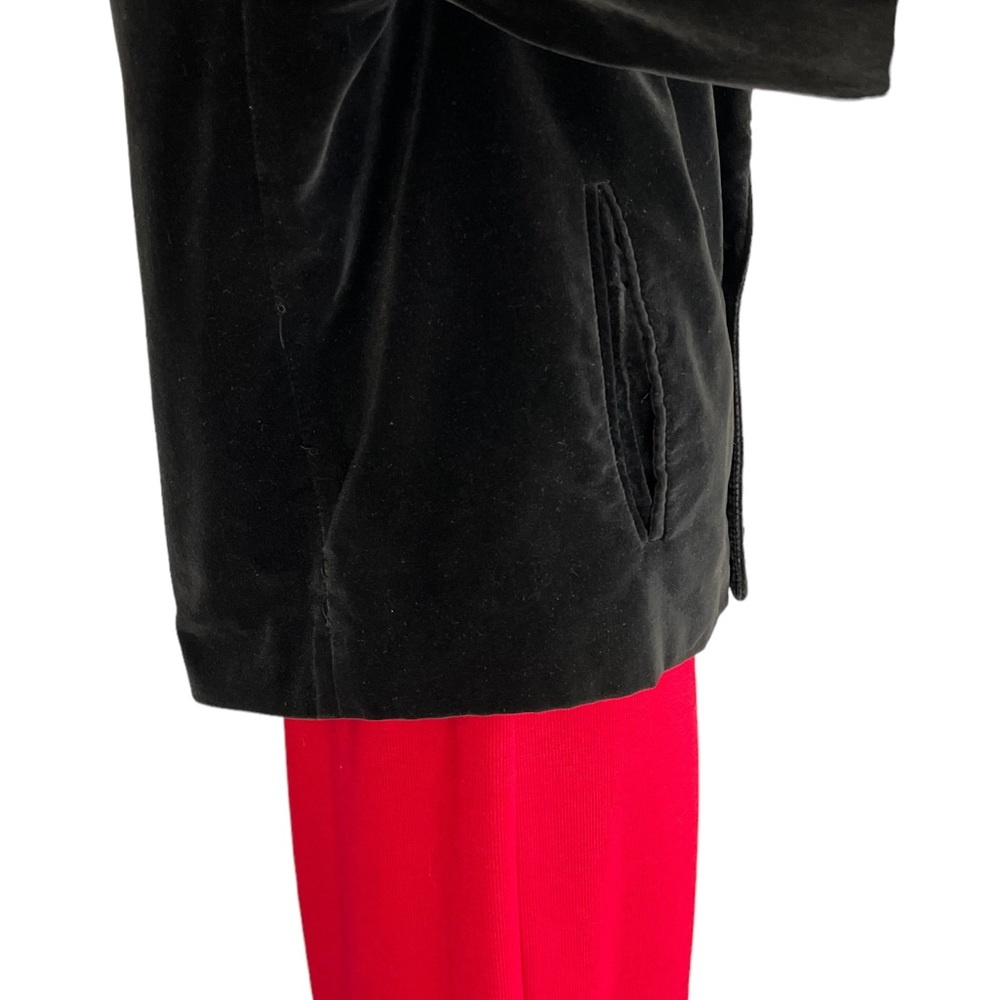 L’Avion Double Breasted Velvet Waist Jacket, Black |L - Picture 12 of 15